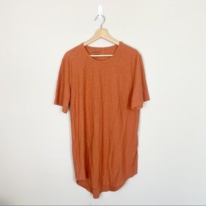 Carbon Longer Length Pumpkin Orange T-Shirt
